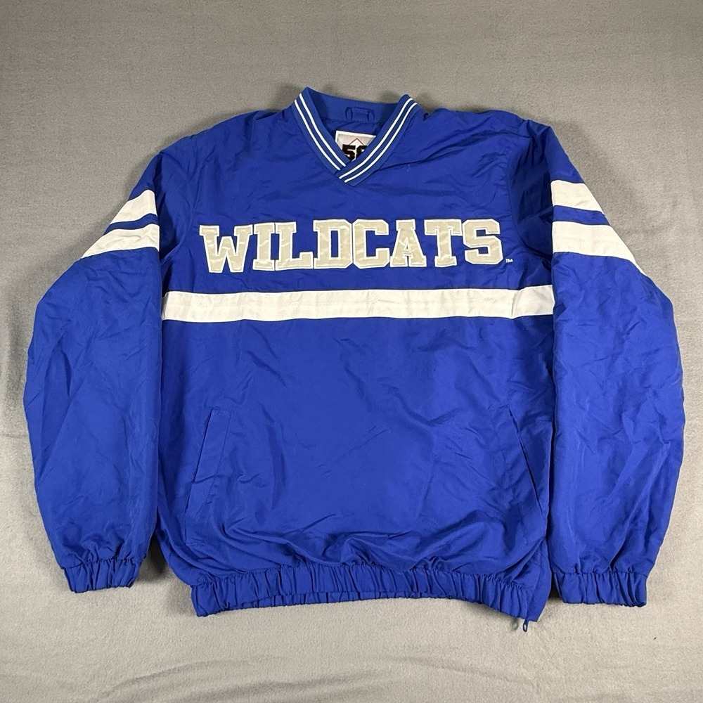 Vintage‎ 90s University of Kentucky Wildcats Satin Appliqué Pullover Small